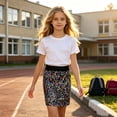 thumbnail image 2 of SGMVNU Girl's Sequins Skirts Sparkly Shiny Straight Fit Short Skirt with Elastic Waistband Performance Party Outfit, Multicolour, One Size, 2 of 6