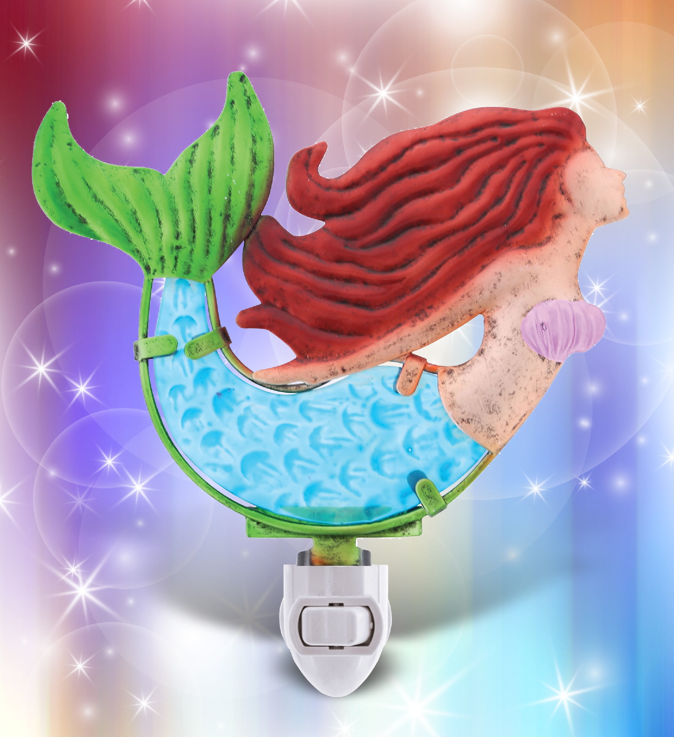CoTa Global Night Light, Plug In On & Off Decorative Sea Life Lamp - Mermaid