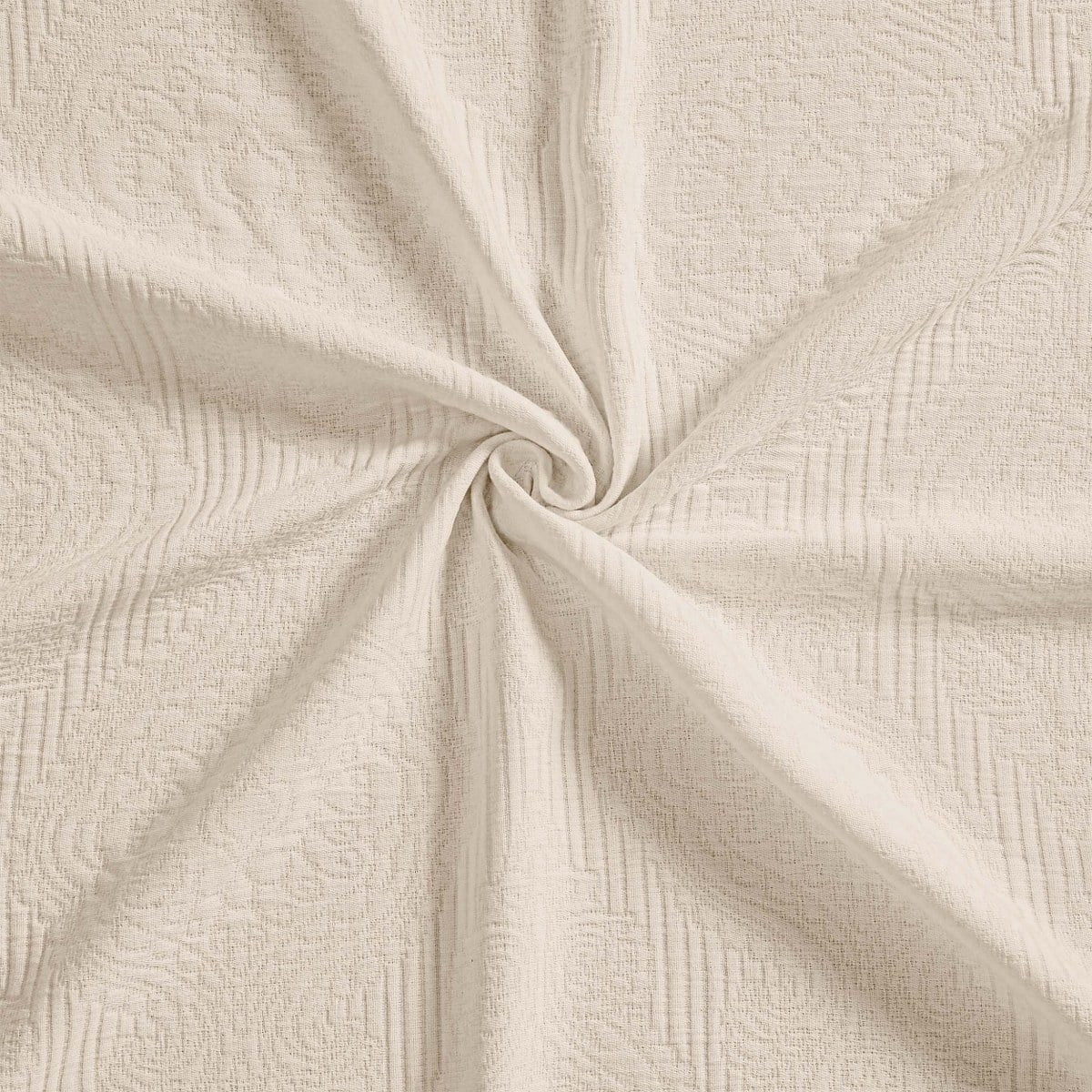 Superior 2-Piece Florin Cotton Matelasse Ivory Bedspread Set, Twin
