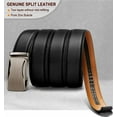 thumbnail image 3 of Mens Ratchet Belt,Leather Adjustable Slide Belt For Gift Mens Dress Casual 1 3/8",Size Adjustable, 3 of 8