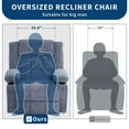 thumbnail image 6 of EuKer Electric Lift Chair for Elderly, Extra Wide Lift Recline with Massage and Heat, Blue, 6 of 8