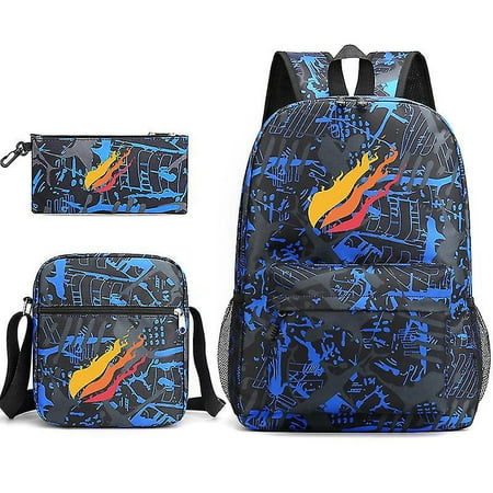 Prestonplayz Backpack Casual Student Schoolbag Three-piece Set - Walmart.ca