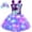 Dark Purple, variant on Girls Dresses Kids Baby Girls Sleeveless Suspenders Led Lamp Dress Dance Party Princess Dresses Headband Set Tutu for Toddler Girls