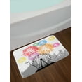 thumbnail image 2 of Ferris Wheel Bath Mat, Circus Tent Roller Coaster and City Silhouettes Fun with Colorful Fireworks, Plush Bathroom Decor Mat with Non Slip Backing, 29.5" X 17.5", Multicolor, by Ambesonne, 2 of 2