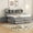Gray, variant on Harper & Bright Designs Full Daybed with Storage Bookcase, Shelves and Drawers, Solid Wood Full Captain’s Bed Frame with Drawers for Bedroom, White