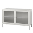 thumbnail image 6 of Systembuild Evolution Ashbury Heights 2 Door Storage Cabinet-Fluted Glass Metal Locker, Soft White, 6 of 15