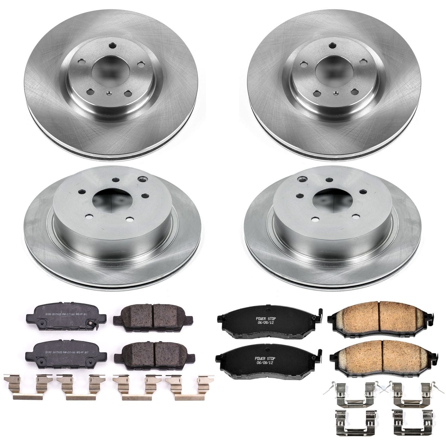 PowerStop Front and Rear Stock Replacement Brake Pad and Rotor Kit Fits: INFINITI Select Models KOE8061