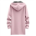 thumbnail image 5 of Womens Jacket Women's Autumn Winter Solid Color Mid Length Lined Zipper Jackets Trench Coat Women Pink XXXL, 5 of 5
