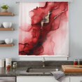 thumbnail image 5 of Red Marble Sheer Curtains 72 Inches Long, Modern Ombre Abstract Ink Painting Art Light Filering Curtains, Breathable Simi Curtain Privacy Drapes for Living Room Bedroom Lightweight Window Treatment, 5 of 9