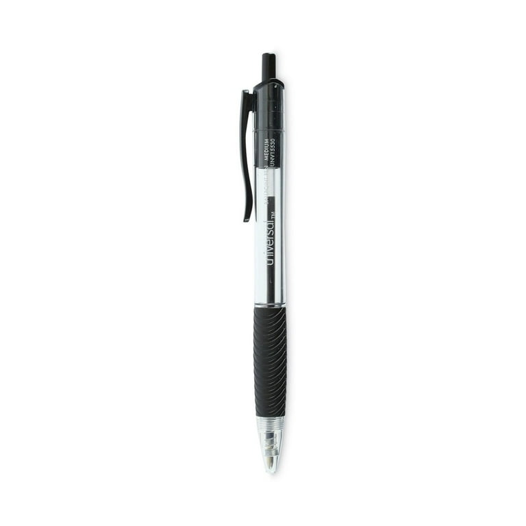 Comfort Grip Ballpoint Pen, Retractable, Medium 1 mm, Black Ink, Clear/Black Barrel, 48/Pack Comfort Grip Ballpoint Pen, Retractable, Medium 1 mm, Black Ink, Clear/Black Barrel, 48/Pack