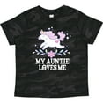thumbnail image 3 of Inktastic My Auntie Loves Me Unicorn Girls Toddler T-Shirt, 3 of 5