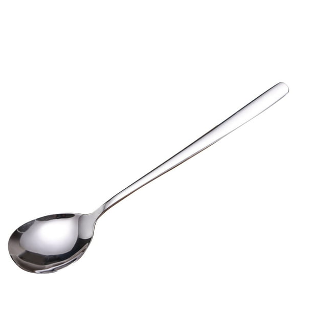 Cuchara de acero inoxidable Cuchara coreana Cuchara para sopa Cuchara de mango largo Cuchara para arroz Cuchara de mesa para cocinas o comedores domésticos