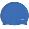 FINIS Silicone Adult Swim Cap, Blue (One Size)