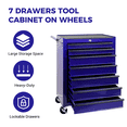 thumbnail image 3 of 7-Drawer Tool Chest Cabinet with Ball Bearing Drawer Slides,20"W Rolling Metal Tool Chest with 7 Drawers,Steel Tool Storage Box Organizer,Purple, 3 of 7