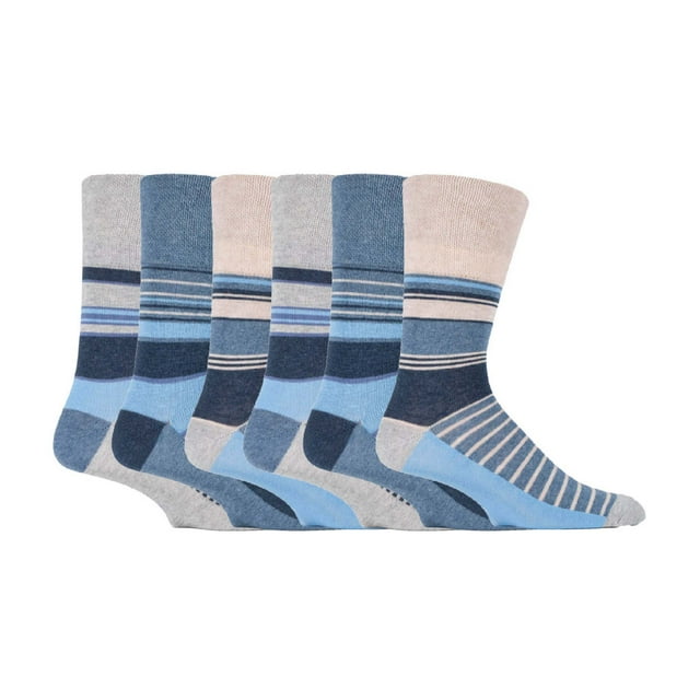 Gentle Grip - 6 Paires Chaussettes pour Hommes Gentle Grip Non Élastiques
