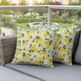 thumbnail image 3 of Yellow Lemons Fruits Outdoor Pillow Covers Pack of 2 Leaf Green Buffalo Plaid Farm Plant Waterproof Throw Pillow Covers Decorative Cushion Cases for Patio Garden Tent Balcony Couch 18x18 inch, 3 of 9