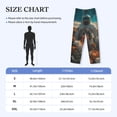 thumbnail image 4 of Lsque Astronaut Flower Field Print Men's Pajama Pants, Lounge Pant - Comfortable Home Wear,Elastic Waistband, Stylish Design-Small, 4 of 9