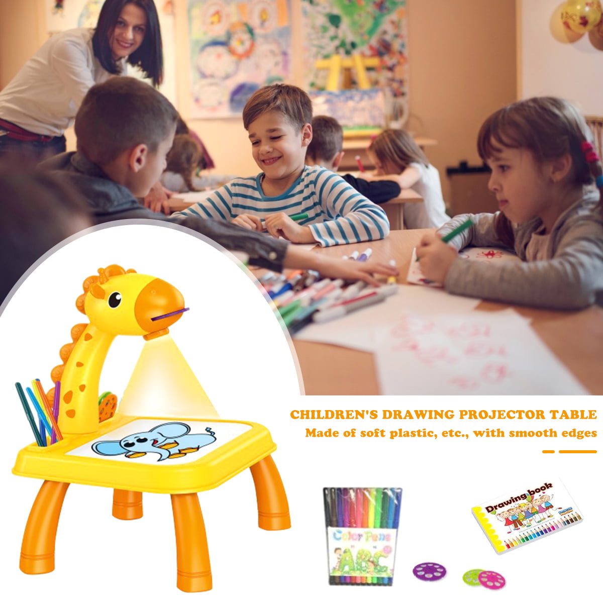 Trace and Draw Projector Painting Table Toy Set Christmas Holiday Gift for  A