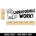 thumbnail image 2 of Labradorable Adorable Work Labrador Teacher Student School Self-Inking Rubber Stamp Ink Stamper - Yellow Ink - Large 2-3/4 Inch, 2 of 7