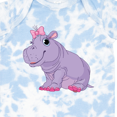 thumbnail image 4 of Inktastic Cute Purple Hippo Girls Baby Bodysuit, 4 of 5