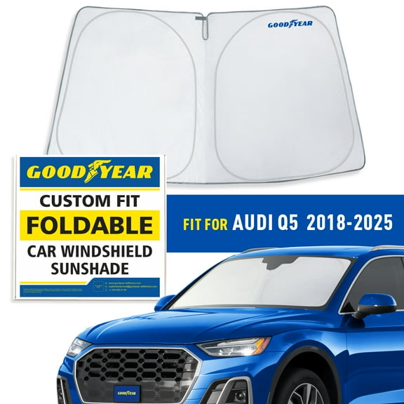 Goodyear Foldable Windshield Sunshade for Audi Q5 2018-2025, SUV car Accessories, Sunshade Cover, Sun Shade Car Windshield, Window Sun Blocker - GY008345