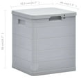 thumbnail image 4 of vidaXL Garden Storage Box 90 L Light Grey, 4 of 5