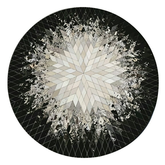 Non-Slip Round Mat - Sitting Pad Area Rug - Washable Rug for Rotary Chair or Bedroom - 40cm Diameter