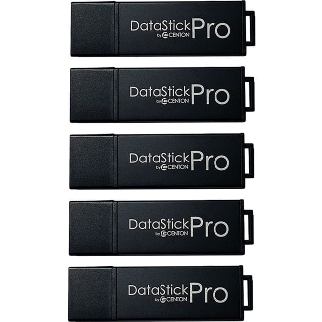 Centon MP ValuePk USB 3.0 Datastick Pro 64GB, 5Pk Bulk - Black (S1-U3P6-64G-5B)