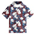 thumbnail image 3 of WOYY Big Boys Hawaii Beach Shirt Leisure Short Sleeve Button Down Shirt, Sizes 3-13, 3 of 3