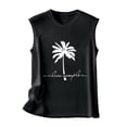 thumbnail image 3 of VNKIDY Womens Sleeveless Crewneck Graphic Tank Top Tree Print Casual Loose Fit Cami For Summer Beach Vacation Daily Wear Black, 3 of 3