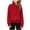 Red, variant on Zecgelong Girls Sweatshirts Quarter Zip Pullover Long Sleeve Tops Solid Color Front Pouch Pocket Sweatshirt,Pink 5-6 Years