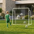 thumbnail image 6 of Slsy Soccer Rebounder Net,2 in 1 Galvanized steel pipe Soccer Goal for Backyard,5 Adjustable Angles,UV Protection,Weatherproof for Teens Adults Practice Training(4'x4'), 6 of 10