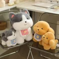 thumbnail image 4 of Juguetes de peluche de perro babero encantador, muñecos de simulación de la suerte, juguetes de animales suaves, regalos de cumpleaños para niños, 20 cm, 30 cm, 40cm1880, 4 of 5