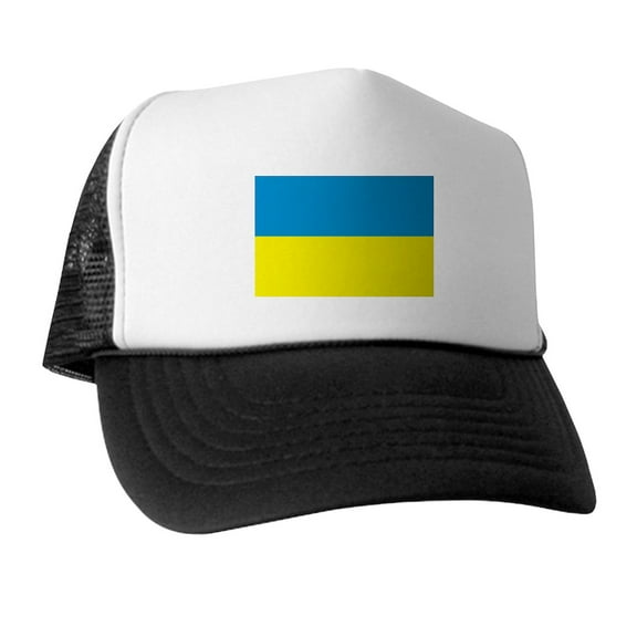 CafePress - Ukraine Flag - Adjustable Unisex Printed Trucker Hat with Mesh Back