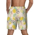 thumbnail image 4 of Goofa Lemon Leaves Printed Men's Swim Trunks Board Shorts Quick Dry Mens Swimming Trunks with Compression Liner,Breathable Fit Hawaii Beach Shorts-XX-Large, 4 of 9