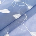 thumbnail image 3 of EastVita 2 Panels Sheer Window Curtains, Leaves Embroidered Window Curtains Faux Linen Textured Solid Grommet Voile Drapes for Living Room, 3 of 7