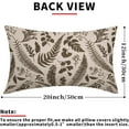 thumbnail image 2 of Brown Leaf Plant Lumbar Pillow Covers 12X20 Inch Set of 2 Tropical Fern Herbs Botanical Leaves Floral Decorative Pillow Cases Vintage Cushion Case Farmhouse Home Decor for Couch Sofa Outdoor, 2 of 6
