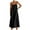 Black, variant on Sleeveless A-Line Spaghetti Strap Midi Sundress - Summer Dresses for Women 2025 Casual Dress for Daily & Party Wear Black L