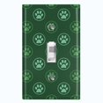 thumbnail image 1 of Metal Light Switch Plate Cover Puppy Dog Paw Print Logo Green DOG042, 1 of 13