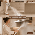 thumbnail image 6 of ORFELD Multi-Purpose  248℉ Steam Mop with Display Screen, Detachable Handheld Steam Cleaner, Quick 15s Heat, 400ml and 2-Level Steamer for Cleaning Floor, Carpet, Kitchen, Car, Toys(White), 6 of 12