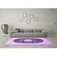 thumbnail image 3 of Ahgly Company Indoor Rectangle Medallion Purple Traditional Area Rugs, 5' x 8', 3 of 4