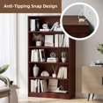 thumbnail image 5 of WGYPRIME 5-Bookcase for Bedroom, Modern Freestanding Wooden Tall Bookshelf, Open Storage Shelves for Living Room, Home Office, Dinning Room, 5 of 8