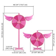 WinSpin 24 Dual Use Prize Wheel Tabletop or Floor Stand Fortune Spinning Pink