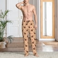 thumbnail image 6 of Fotbe Turkey And Autumn Leaves Men's Pajama Pants,Sleepwear Pants,Pj Bottoms Drawstring And Pockets-Small, 6 of 7