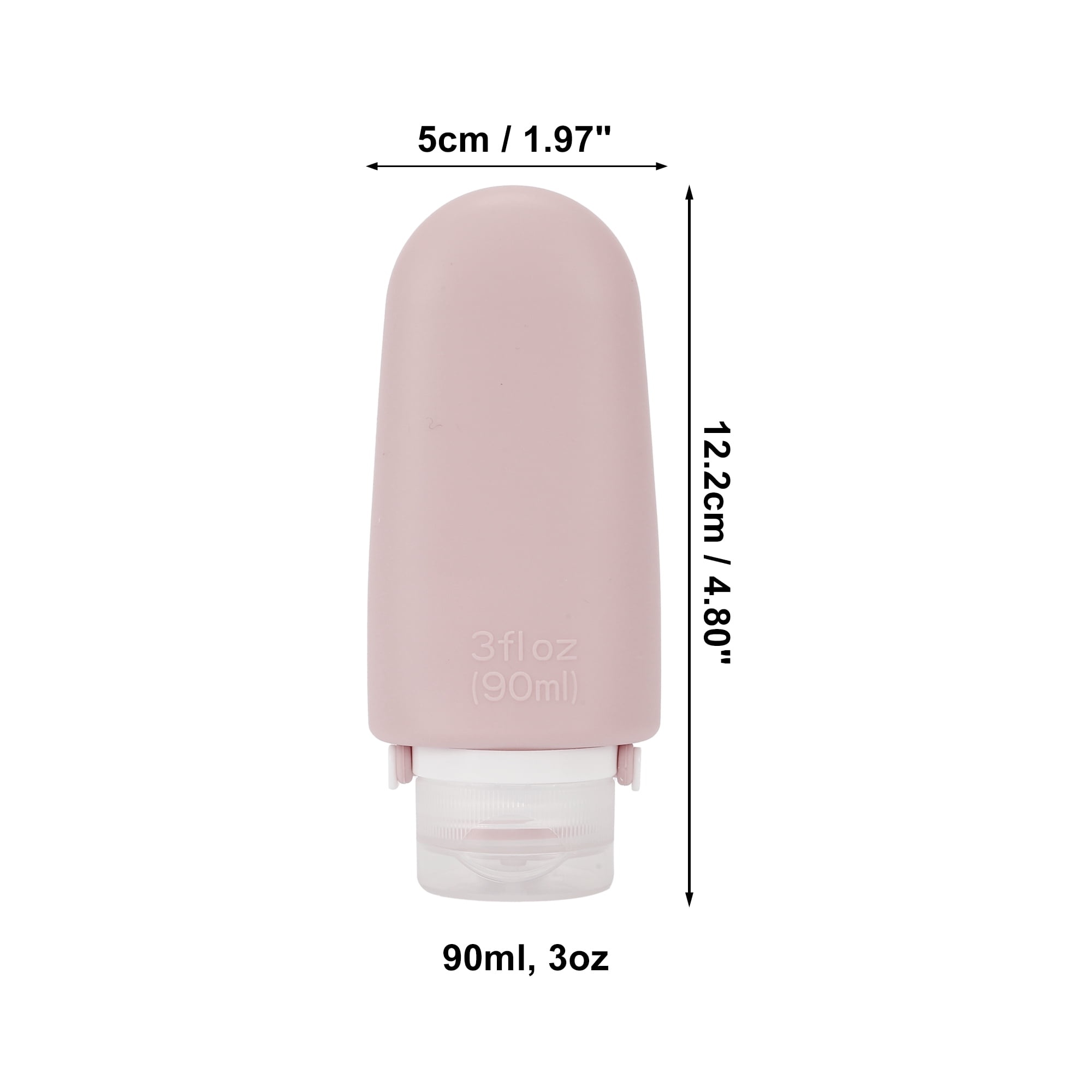 NOMADIC NOOK Leak Proof Small Strap Silicone Pump Bottle for Travel Multicolor 3 Pcs 90ml