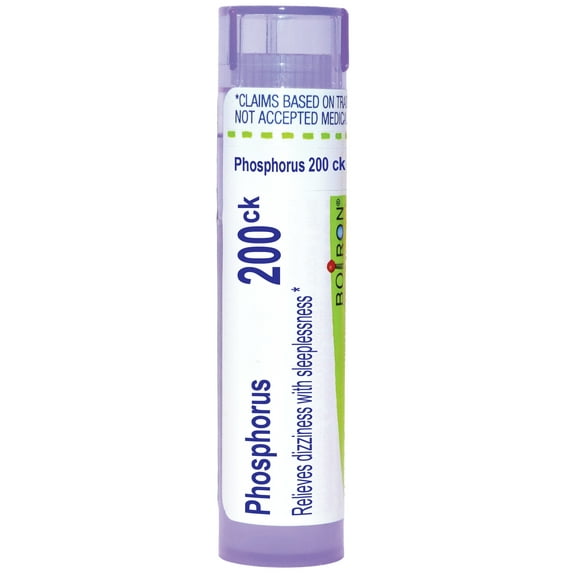 Boiron Phosphorus 200CK, Homeopathic Medicine for Dizziness With Sleeplessness, 80 Pellets