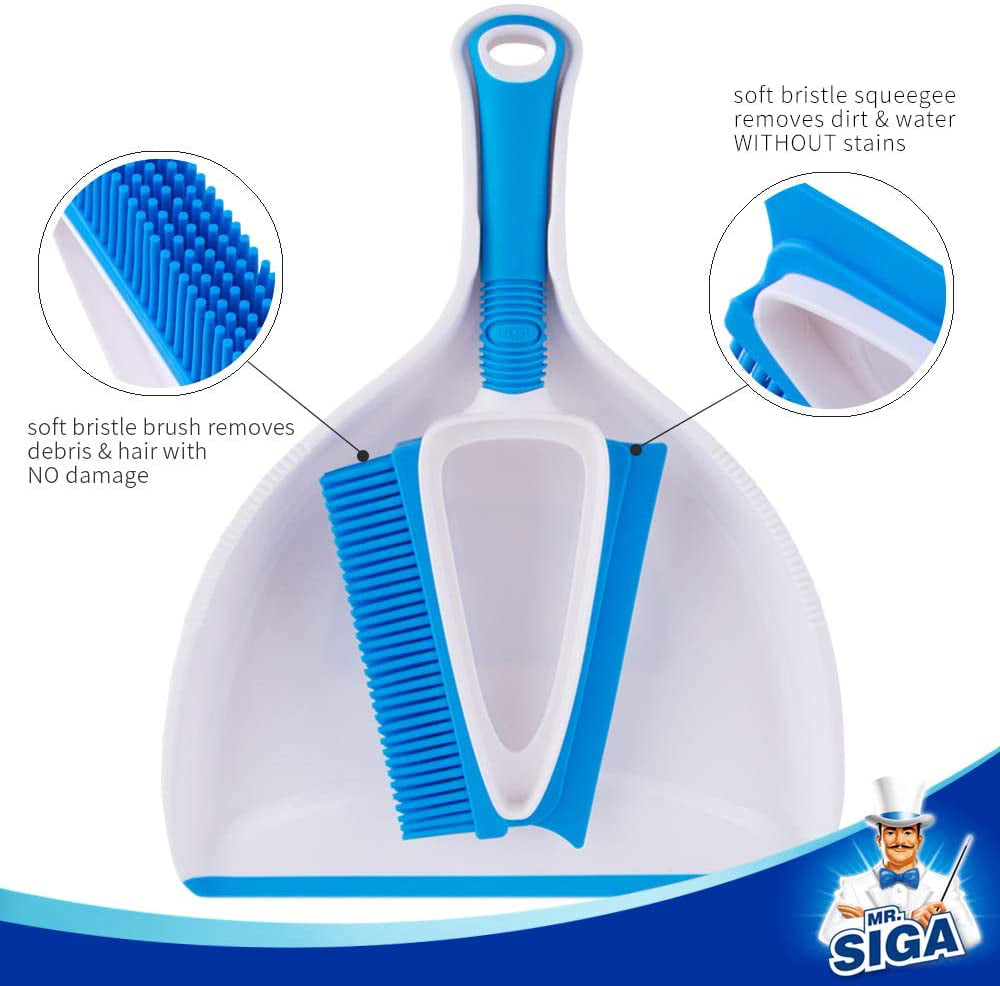 Blue & White Multi-Purpose Pet Hair Removal Brush MR.SIGA Soft Bristle Non-Scratch Brush/Scrubber 