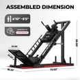 thumbnail image 3 of FORGEMUS 1100lb Leg Press Machine，Hack Squat Machine with linear bearings for Home Gym，with 100 LB Weight Plate workout equipment for Strength Training, 3 of 11