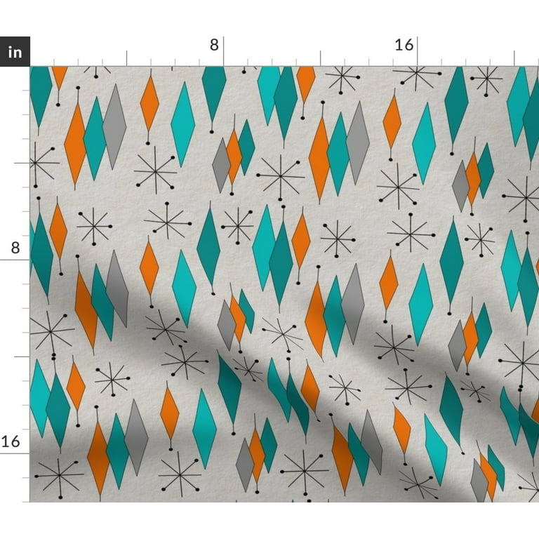 Midcentury Modern Retro Atomic Dots Teal Orange Wrapping Paper Sheets, Zazzle