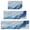 Blue Marble Pattern, variant on Pink Marble Pattern Kitchen Rugs Set Of 3, Crystal Velvet Kitchen Runner Rugs with Non Slip Backing, High Resilience Gifts for Kitchen Entryway Laundry, Housewarming Christmas